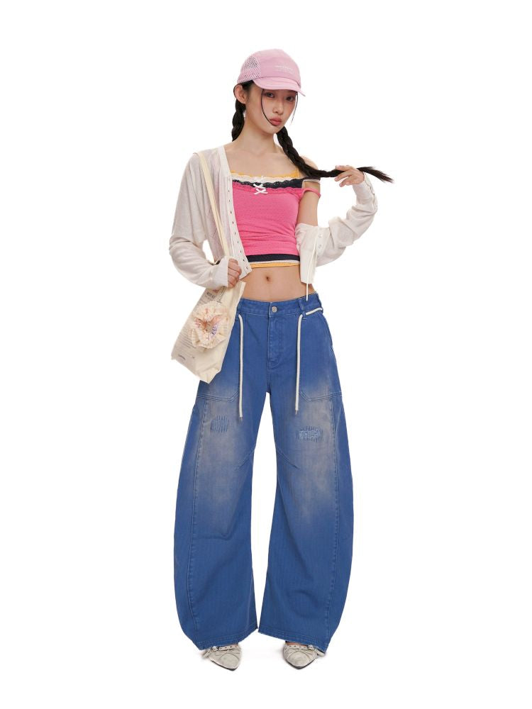 Washed Machete Wide Leg Pants【s0000012524】
