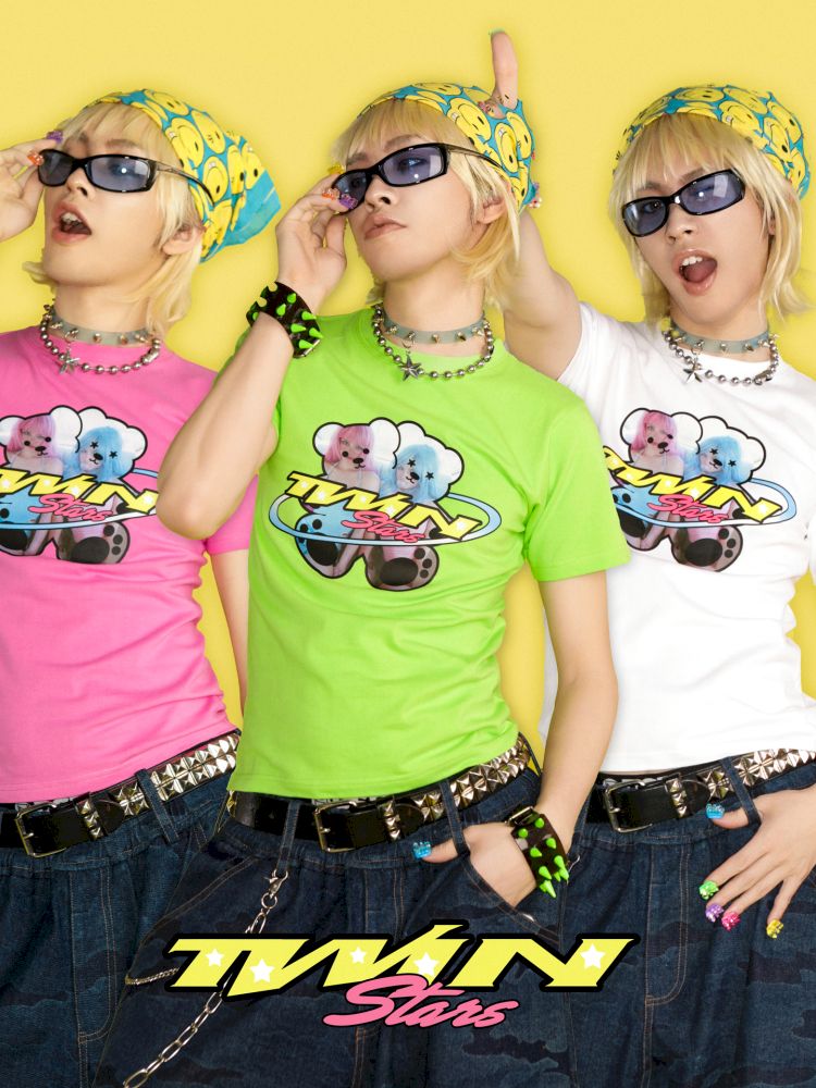 Dopamine Street Positive Shoulder T-Shirt【s0000012462】