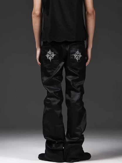 Dark Cross Stitch Slimming Jeans【s0000018297】
