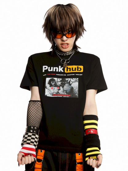 Street tide cool unisex hundred shoulder T-shirt【s0000013605】