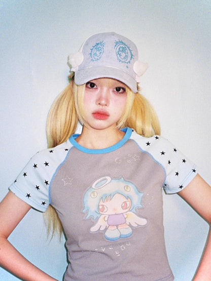 Star Plunge Short Sleeve T-Shirt【s0000012198】