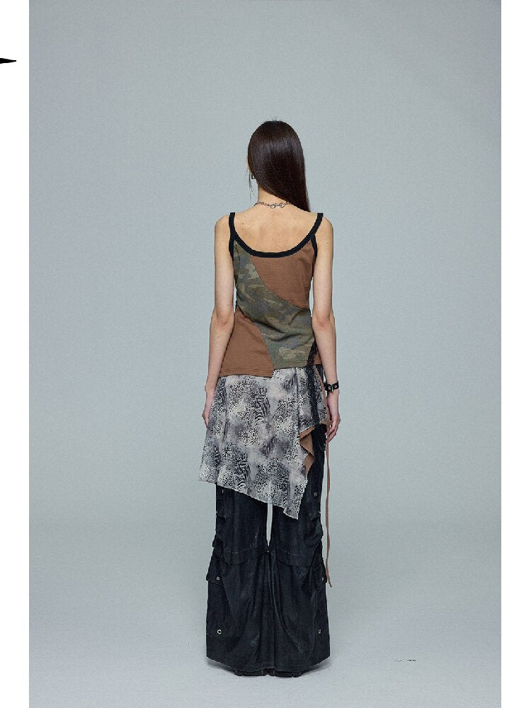 Camouflage Splicing Vest Top【s0000016690】