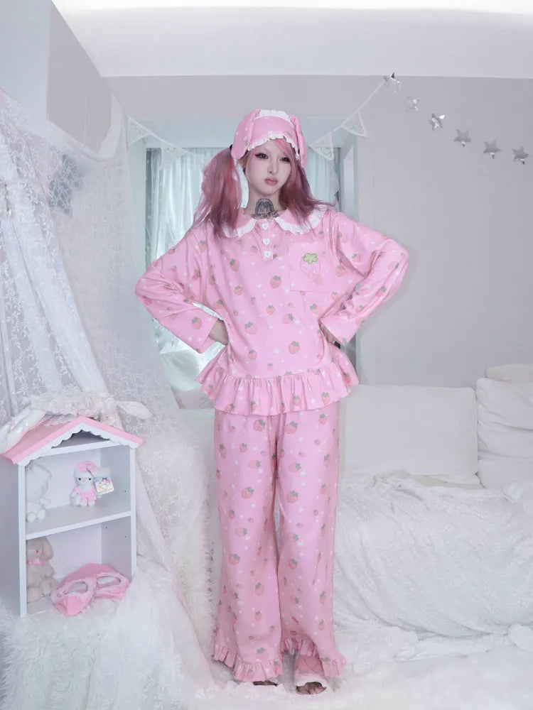 Strawberry Star Pajama Set【s0000013969】