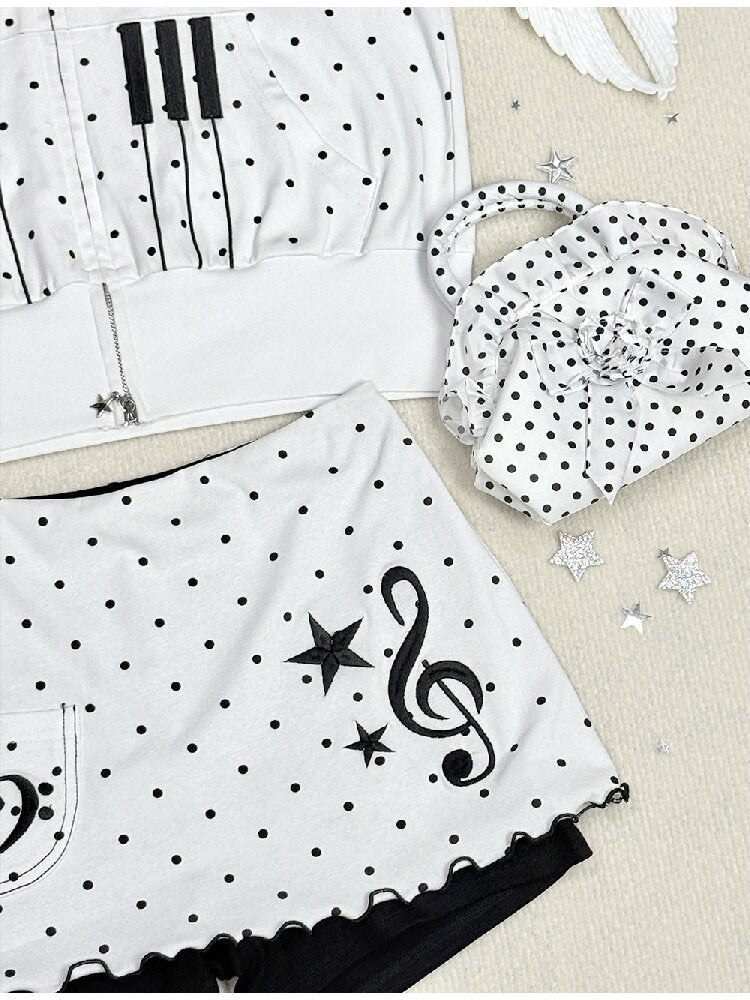 Embroidery Polka Dot Skirt Pants【s0000016548】
