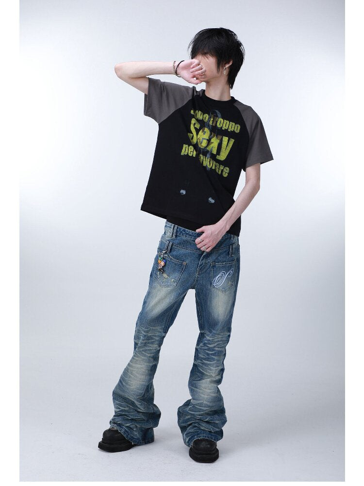 Digital Print Raglan T-Shirt【s0000016179】
