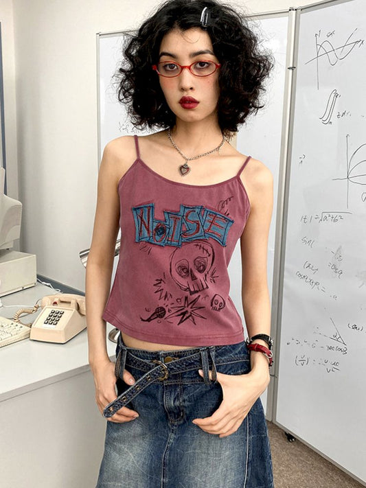 Embroidery Slimming Camisole Tank Top【s0000008835】