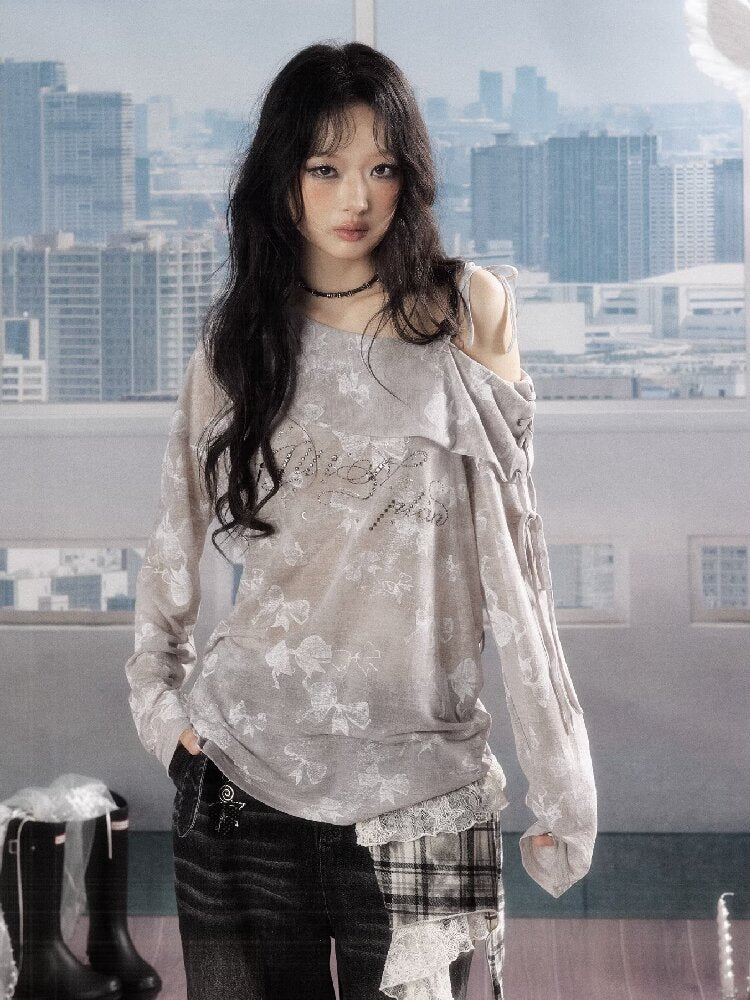 Slanted Collar Bow Sunscreen Top【s0000016526】