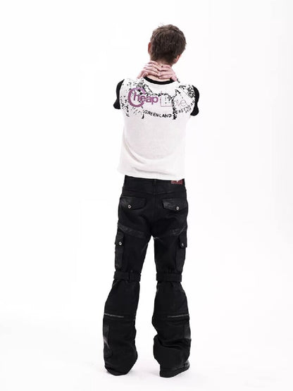 Snake Pattern Hand Waxed Jeans【s0000018300】