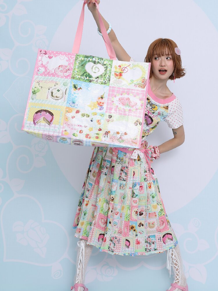 Vintage Printed Woven Handbag Bag【s0000017453】
