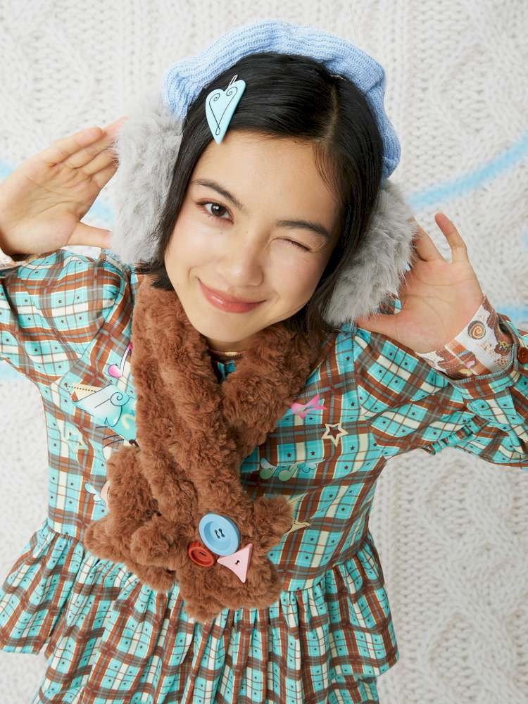 Star Y2K Plush Versatile Two-Tone Scarf【s0000014855】