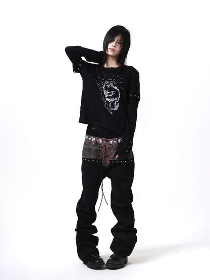 Fake Two Piece Printed Long Sleeve【s0000018198】