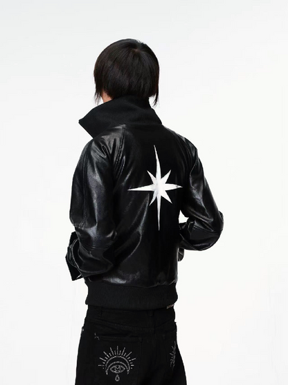 Dark Wind Star Patchwork Zip Jacket【s0000018205】