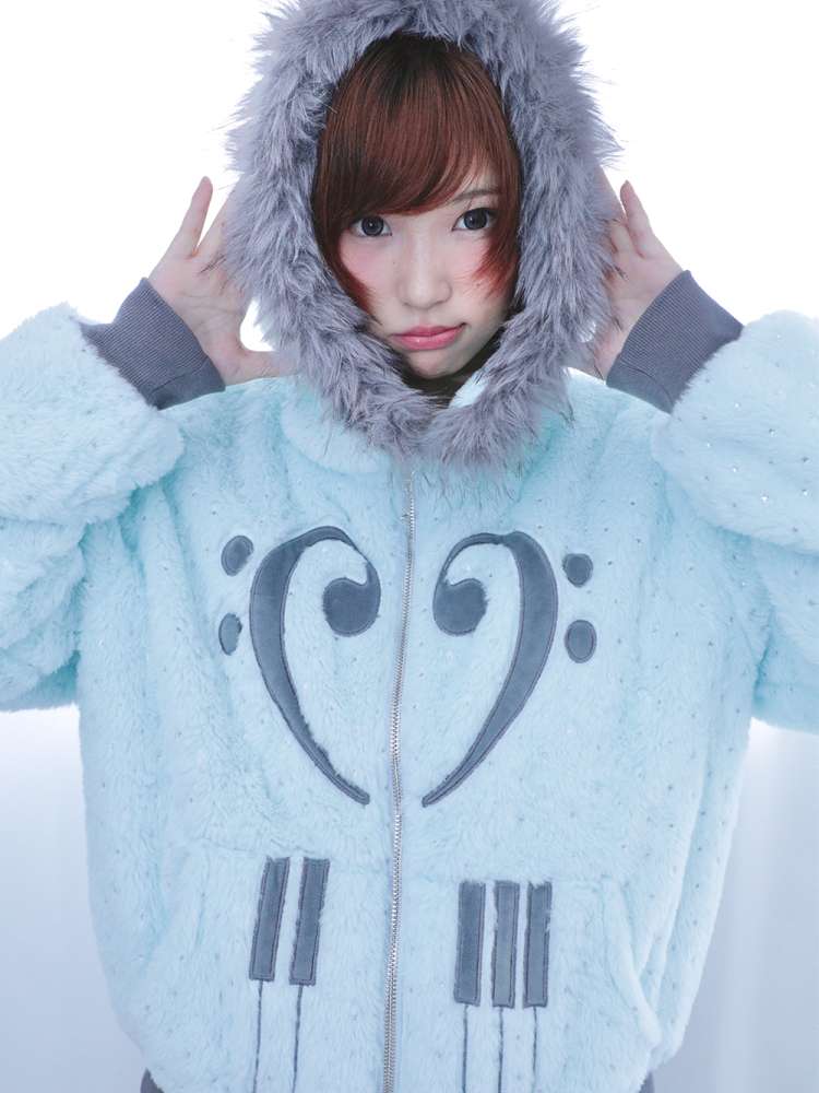 Mint Green Cotton Star Plush Hooded Jacket【s0000014693】