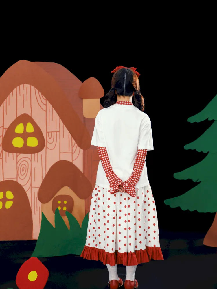 Bow Tie Versatile White Short-Sleeve T-Shirt【s0000013931】