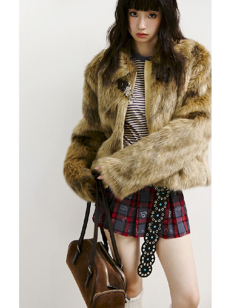 짧은 재킷 모피 코트 [S0000011426]
