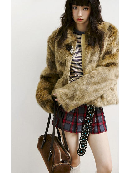짧은 재킷 모피 코트 [S0000011426]