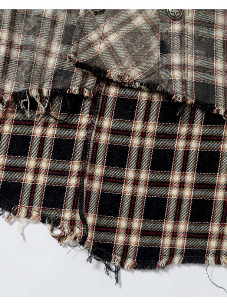 Rock Rebel Punk Check Shirt Jacket【s0000014656】