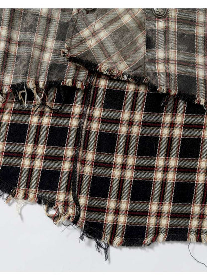 Rock Rebel Punk Check Shirt Jacket【s0000014656】