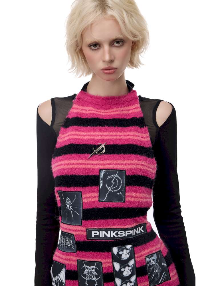 Patch Embroidery Punk Apron Sweater【s0000015118】