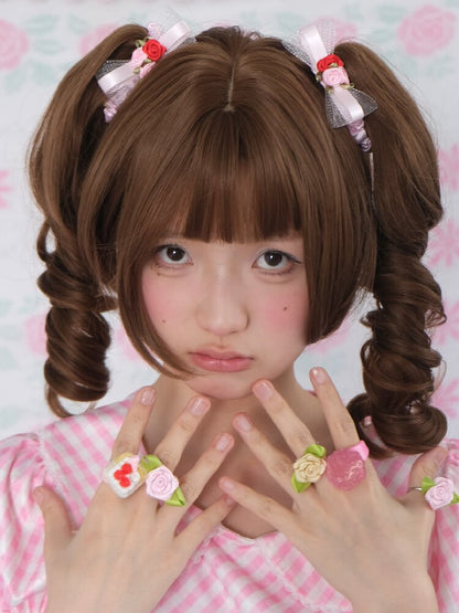 Traditional Rose Bow Hair Clip Tie【s0000017465】