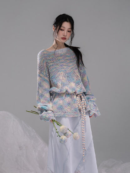 Flowing Shadow Gray Lace Skirt【s0000015734】