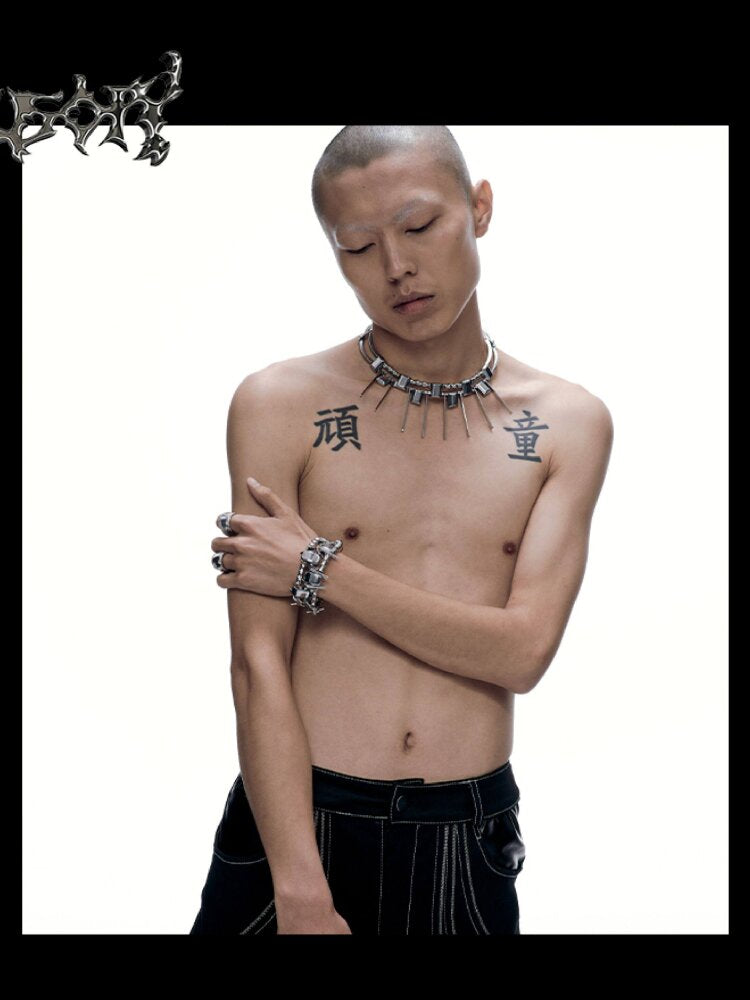 Futuristic Heavy Industry Punk Bracelet【s0000018813】