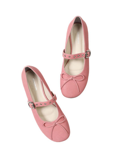 Carved Single Buckle Ballet Shoes【s0000013439】