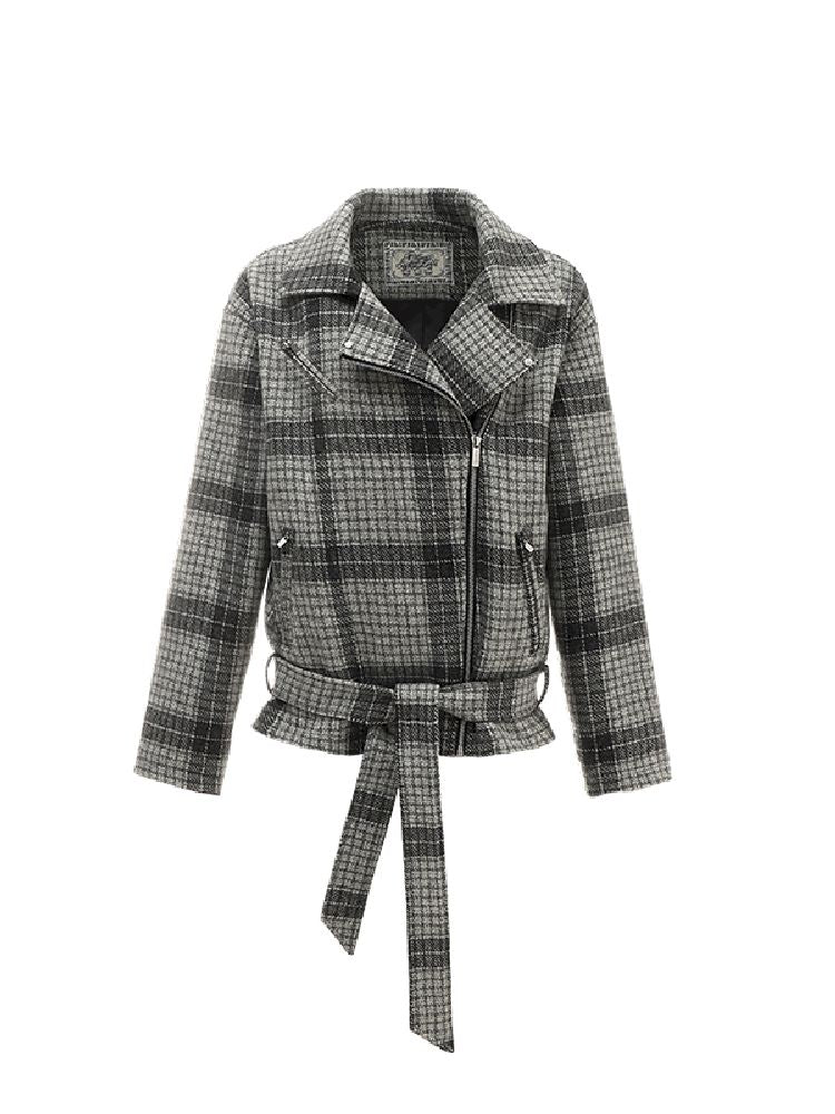 SHEEP WOOL TWEED BIKER SUIT [S0000010644]