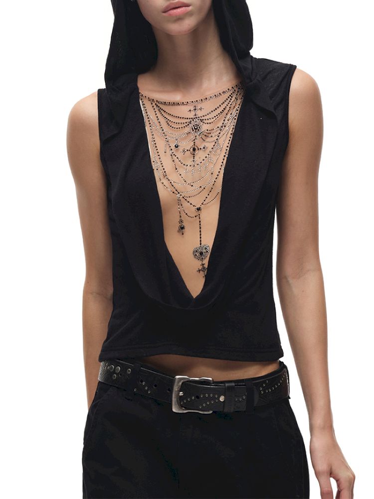 Necklace Rhinestone Swing Neck Vest【s0000012605】