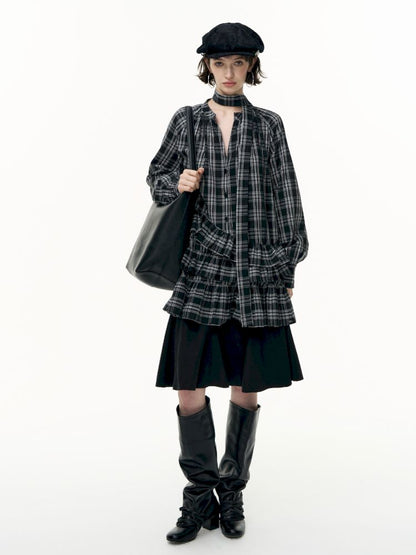 Plaid Ruffle Dress【s0000013739】