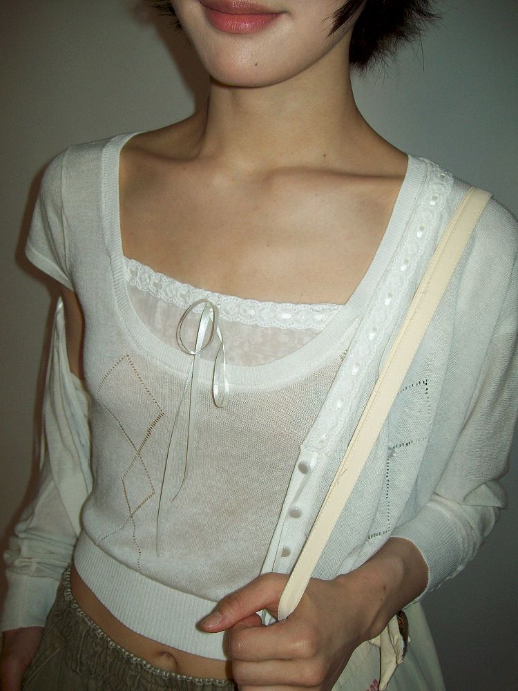 Square Neck Short Sleeve Blouse【s0000012528】