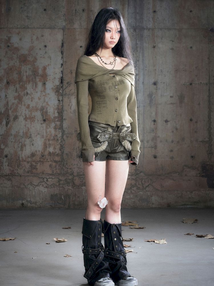 Drilling Long Sleeve Knit Sweater【s0000013888】