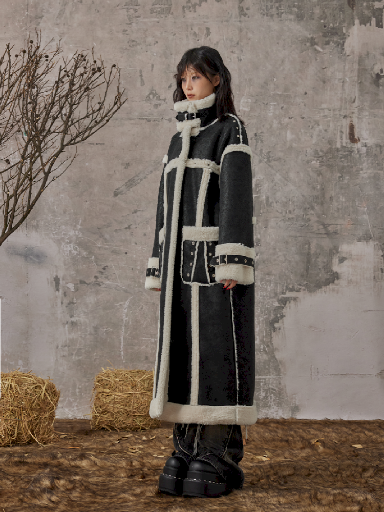 LONG LAMB WOOL FUR COAT [S0000010976]