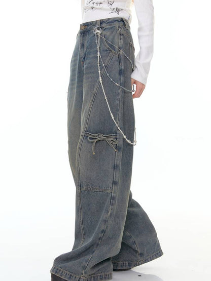 Straight Wide-Leg Denim Pants【s0000014356】