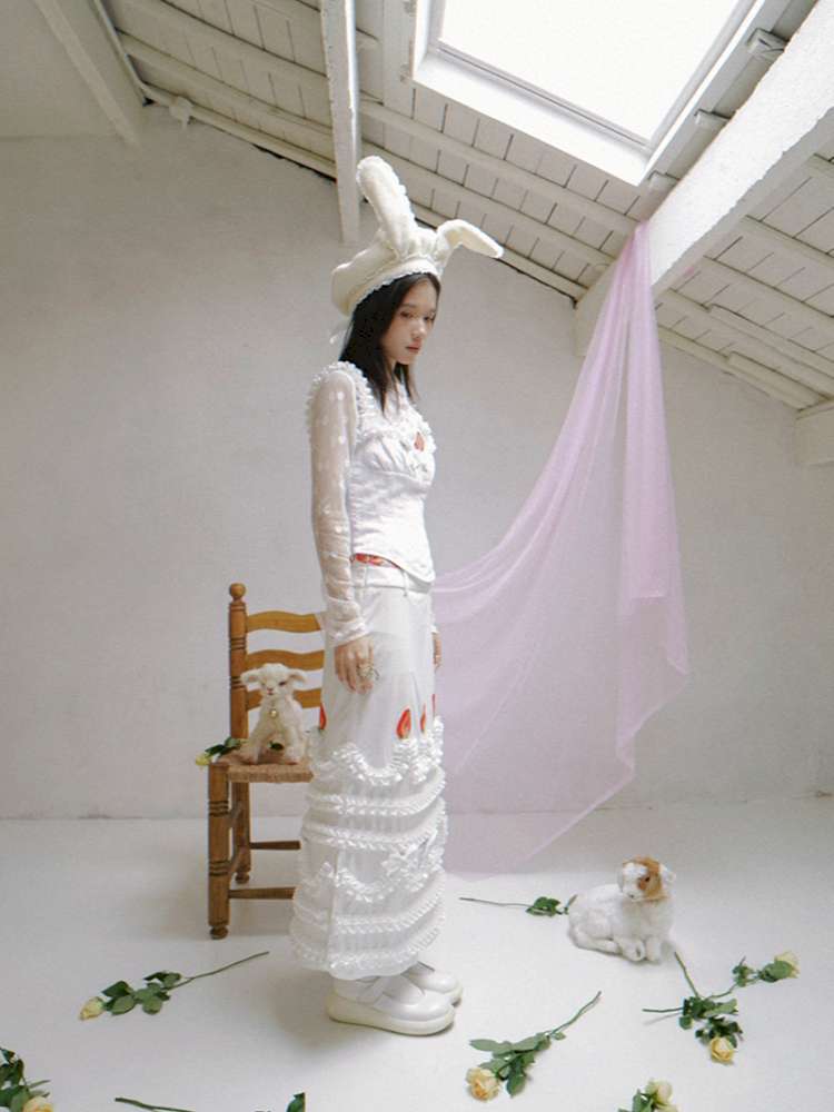 Polka Dot Strawberry Badge Camisole Top【s0000014939】