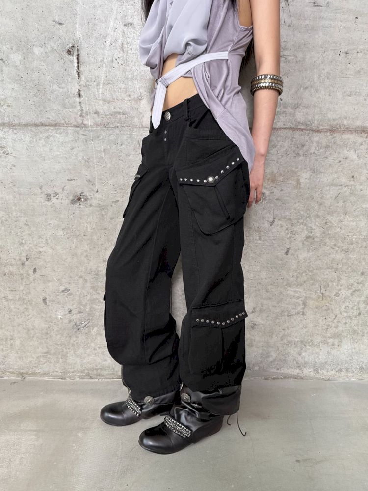 Wide Leg Narrow Crotch Work Pants【s0000012705】