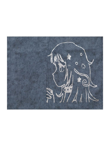 Stars Old Illustration Wide Leg Pants【s0000012202】