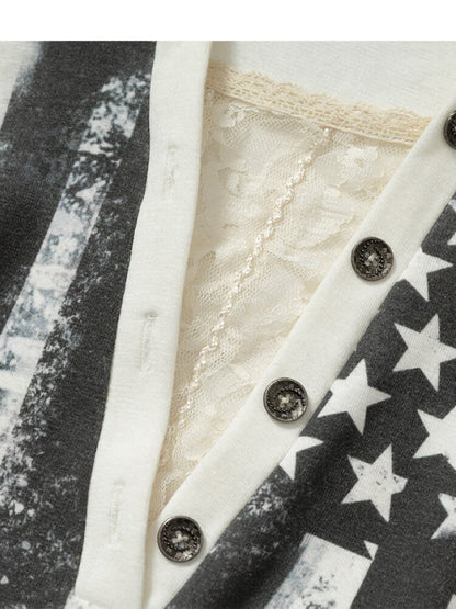 Lace Patchwork Hooded T-shirt【s0000015544】