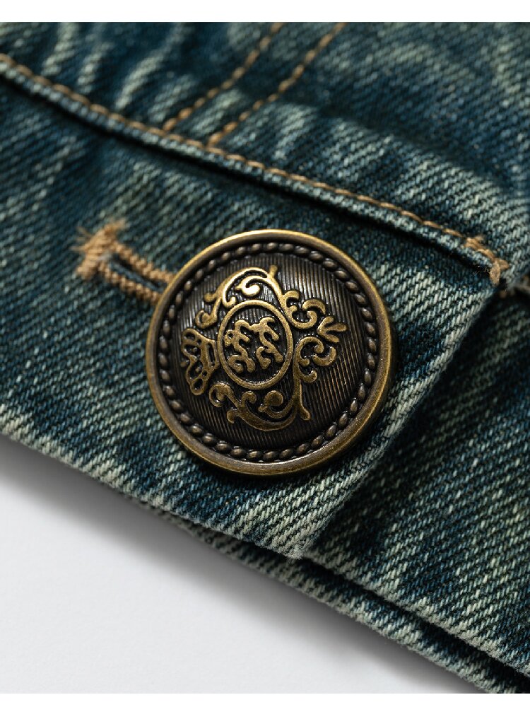 Nostalgic Print Fake Two Denim【s0000015931】