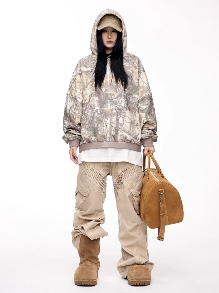 Camouflage Dendritic Hooded Sweatshirt【s0000011368】