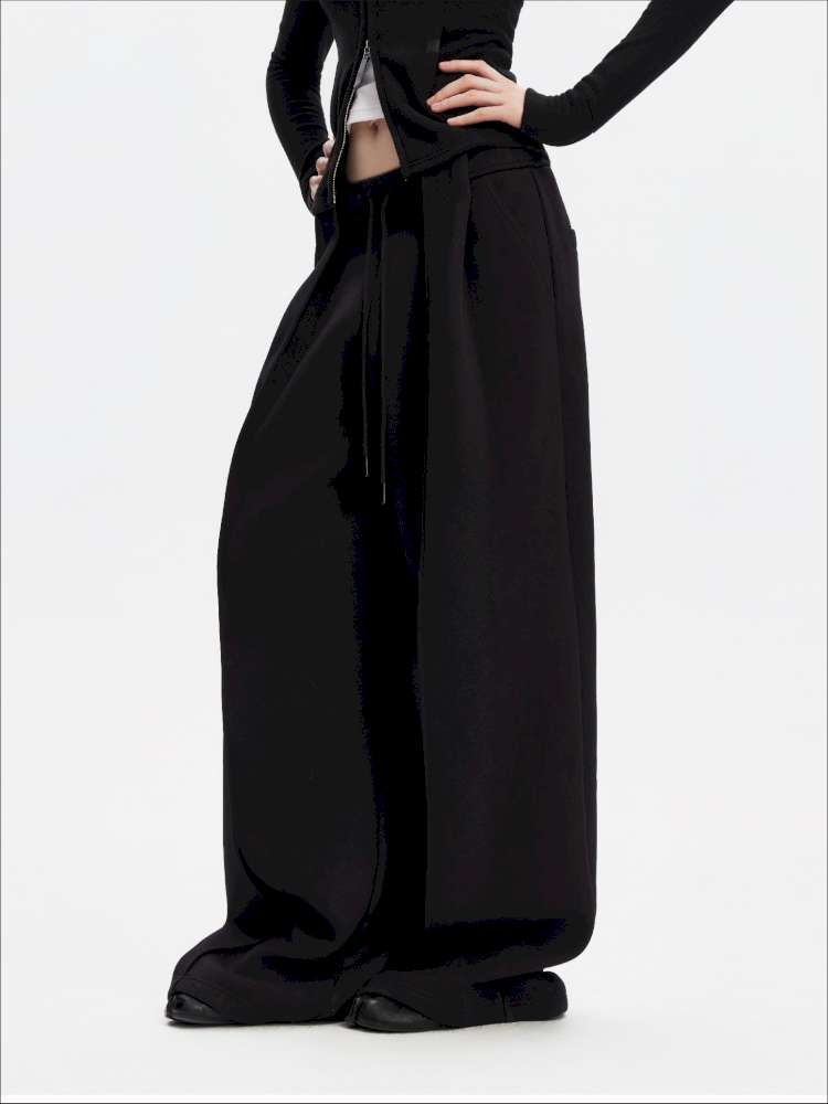 American Scimitar Drape Wide-Leg Slacks【s0000014877】