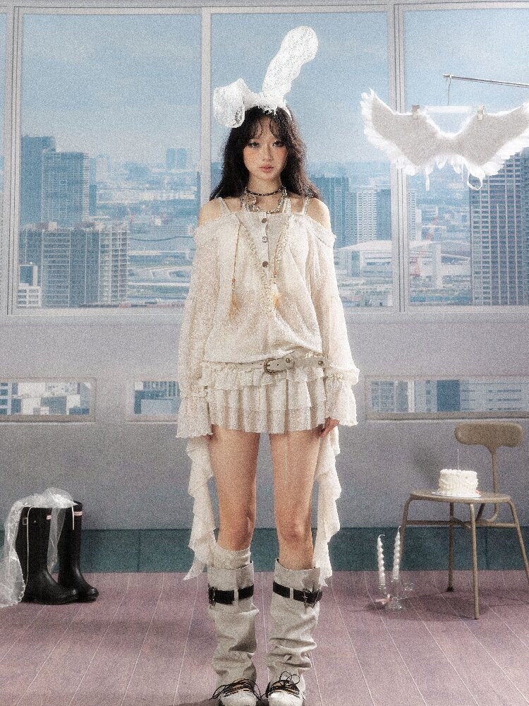 Texture Irregular Streamer Skirt【s0000016281】