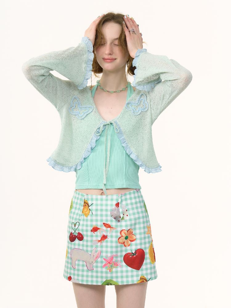 Butterfly Lace Knit Cardigan【s0000012229】