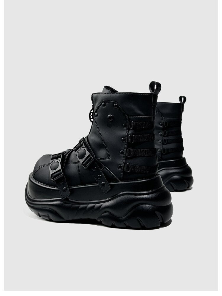 Muffin Platform Trendy Biker Boots【s0000015709】