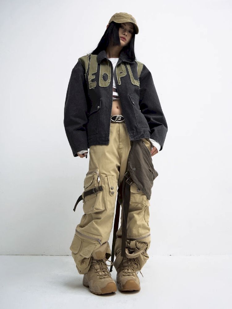 MULTI POCKETS STRAIGHT WORK PANTS [S0000010448]