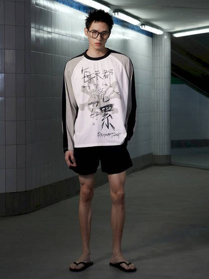 Glitter Print Drop-Shoulder T-Shirt【s0000014412】