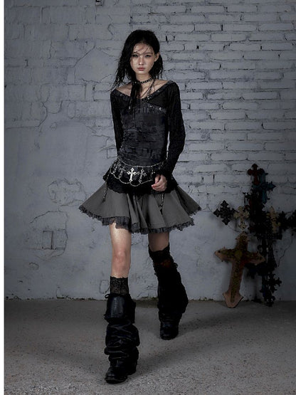 메쉬 스 플라이 싱 슬림 스트레치 긴 슬리브 티셔츠 [S0000011824]