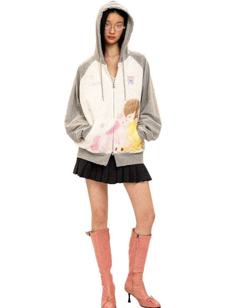 Horse Diamond Hooded Sweatshirt【s0000016436】