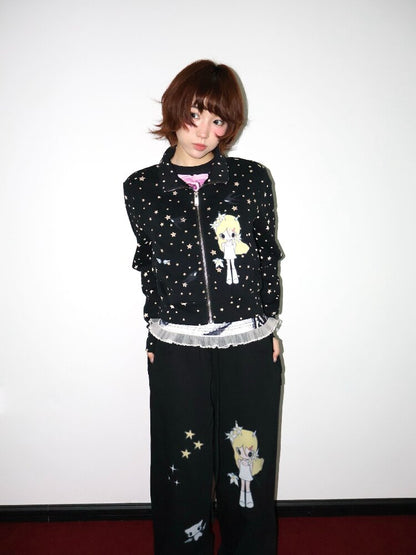 Illustration Short Shoulder Sweatshirt【s0000018664】