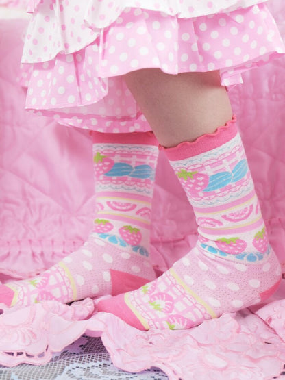 Strawberry Cake Print Summer Socks【s0000017757】